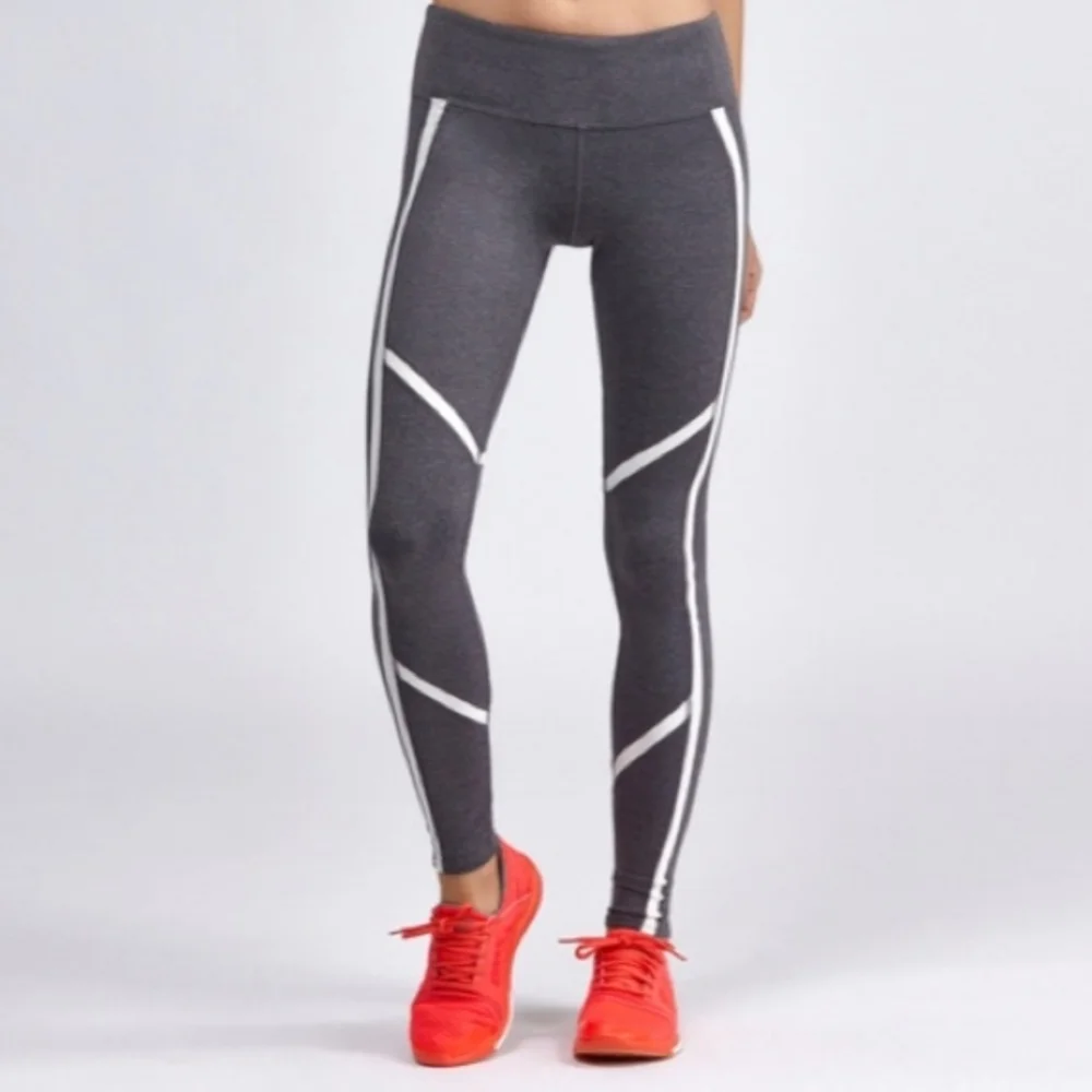 ALO Yoga Women's Talia Heathered Gray Performance Leggings - Size XS